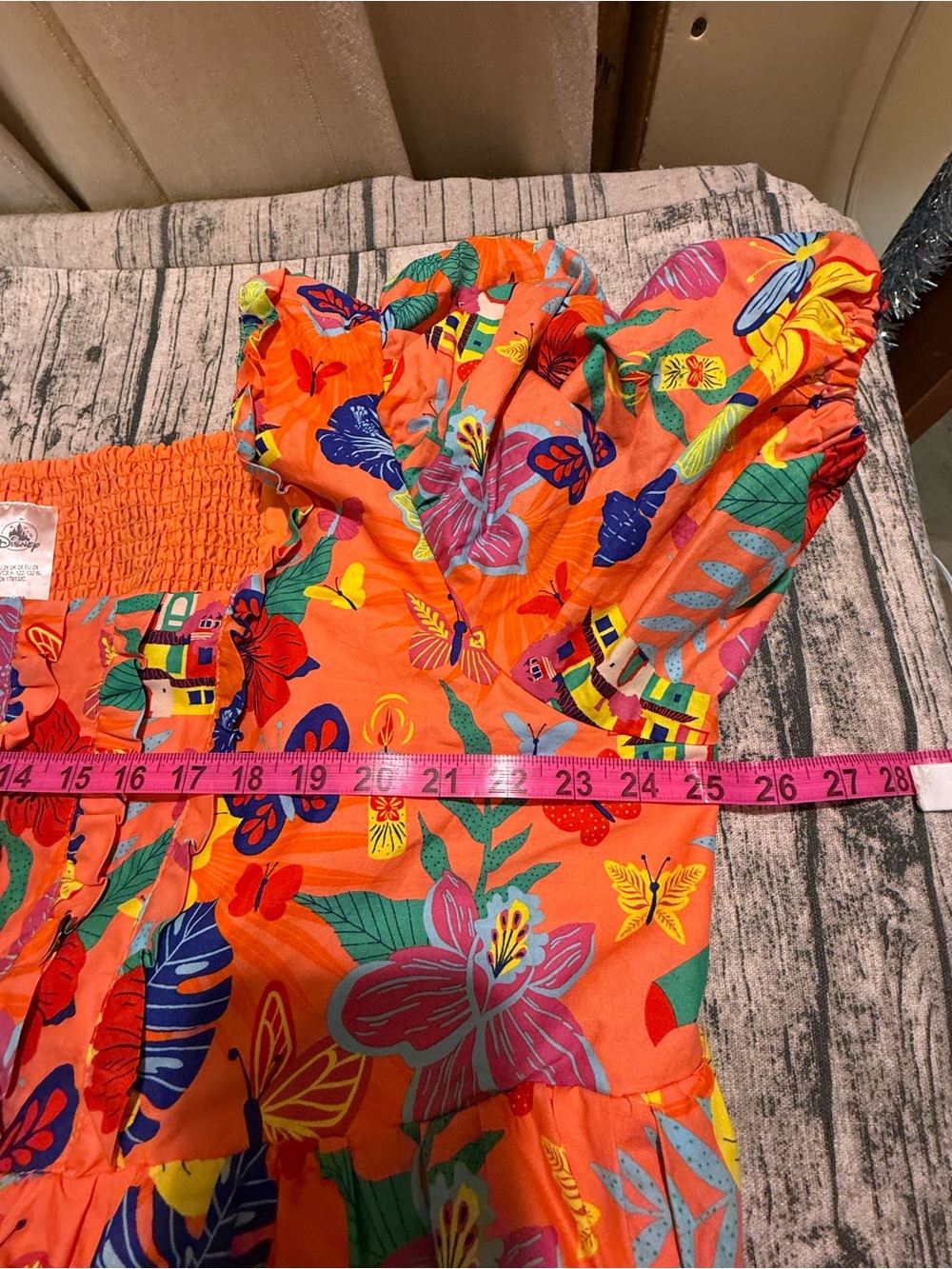 Disney Encanto Midi Dress NWT 2X Casa Mirabel Smocked Vibrant Beautiful - Picture 13 of 16